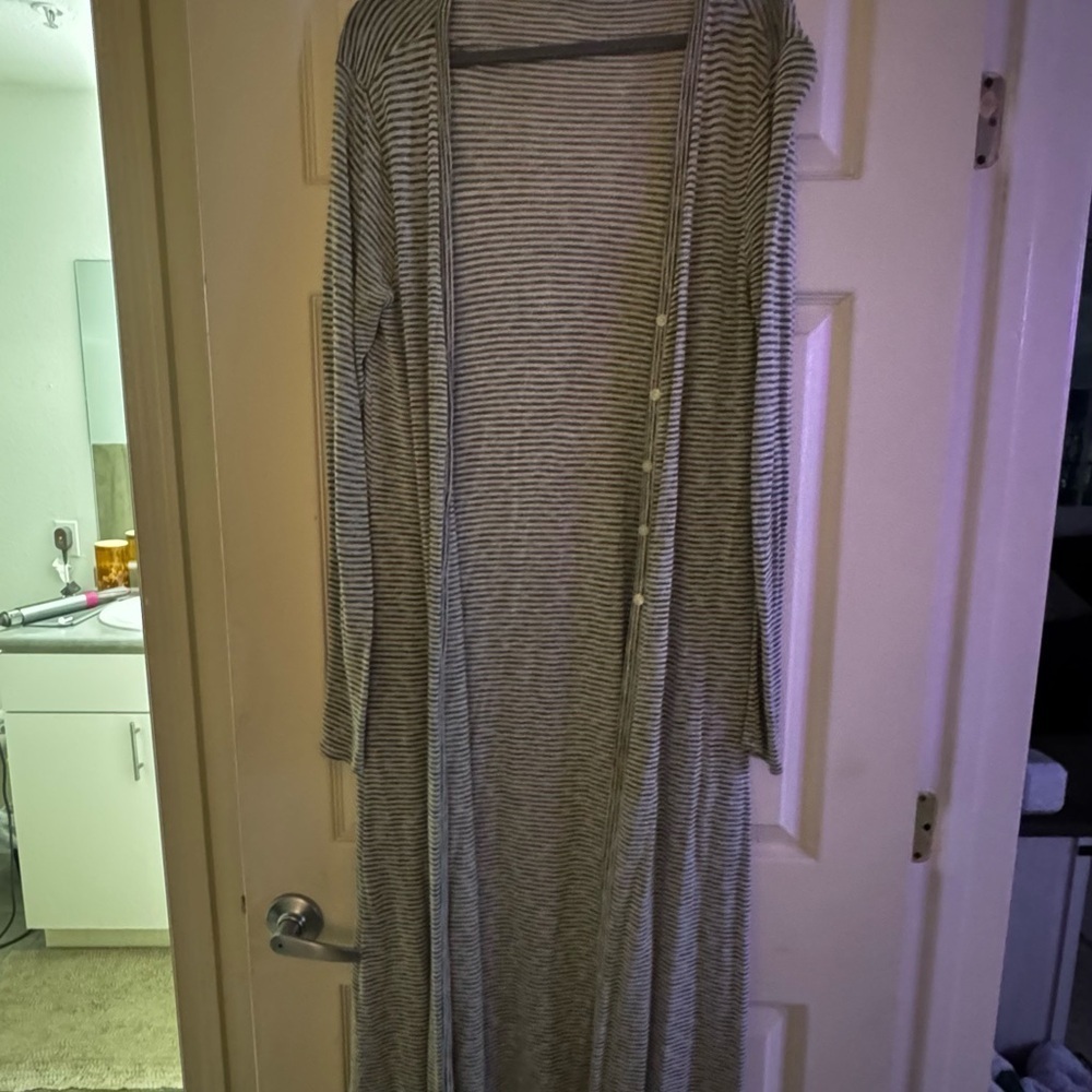 Women's Vici Striped Long Cardigan